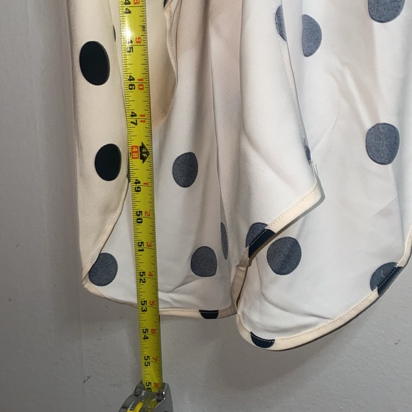 🐆NWT Crème with black polka dots short sleeve midi dress! - Picture 6 of 12